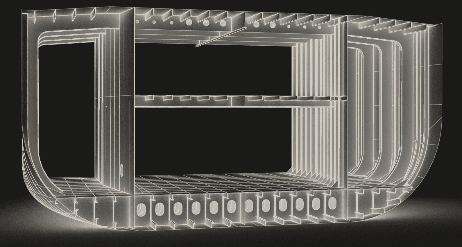 TR02 cross-section shaded render